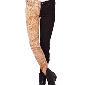 One Teaspoon Leopard and Black Jeans